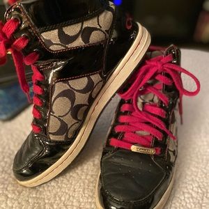 Coach woman’s hi top sneakers 8.5